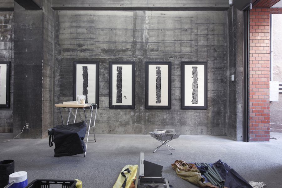 rirkrit tiravanija - 12 prints made from the car wheels (Detail)